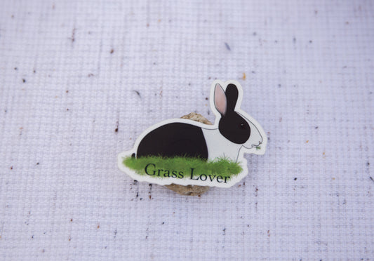 Rabbit grass lover vinyl sticker