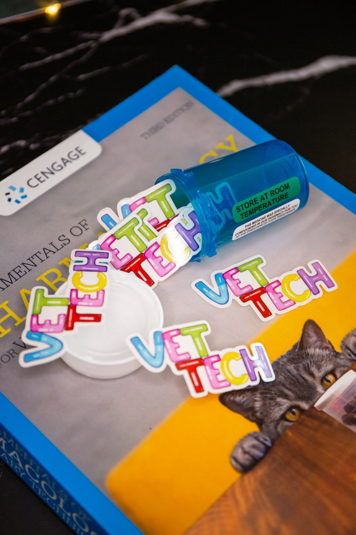 Vet Tech Transparent Candy Letter Sticker