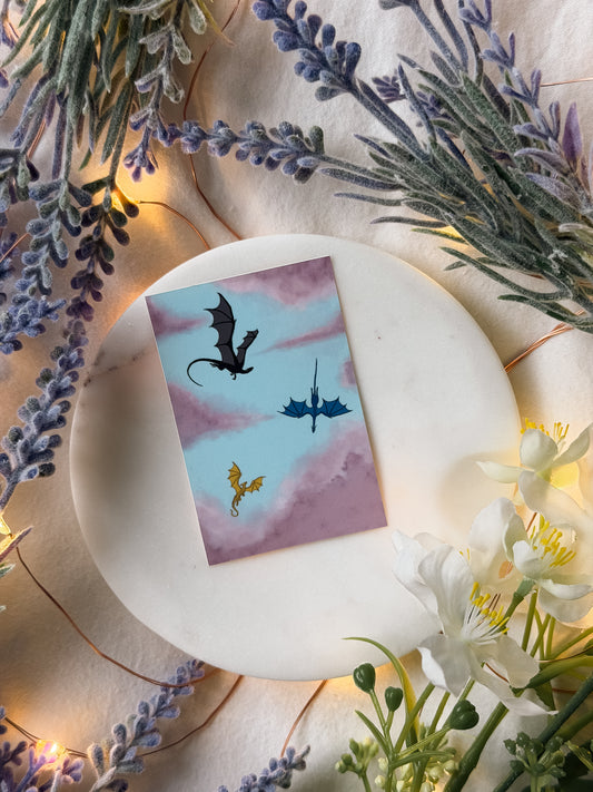 Dragons flying stickers