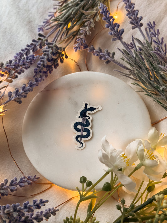 Dagger and Snake vinyl sticker