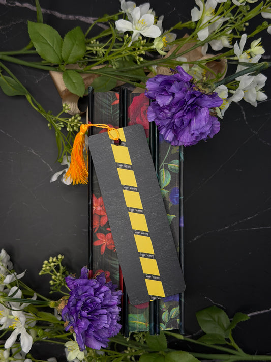 Trigger Warning Bookmark - Dark Romance Book Lover Gift with Tassel