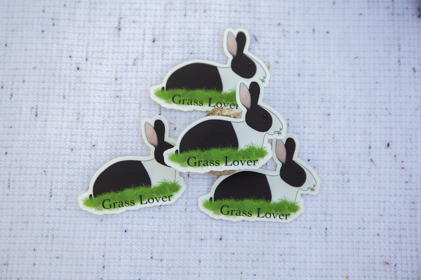 Rabbit grass lover vinyl sticker