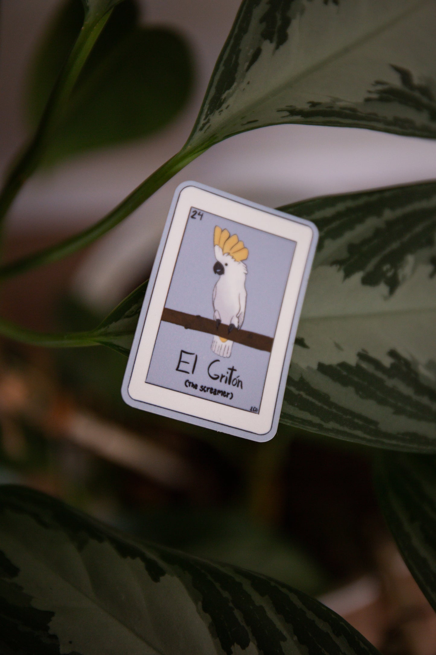"El Griton" Bird loteria style sticker