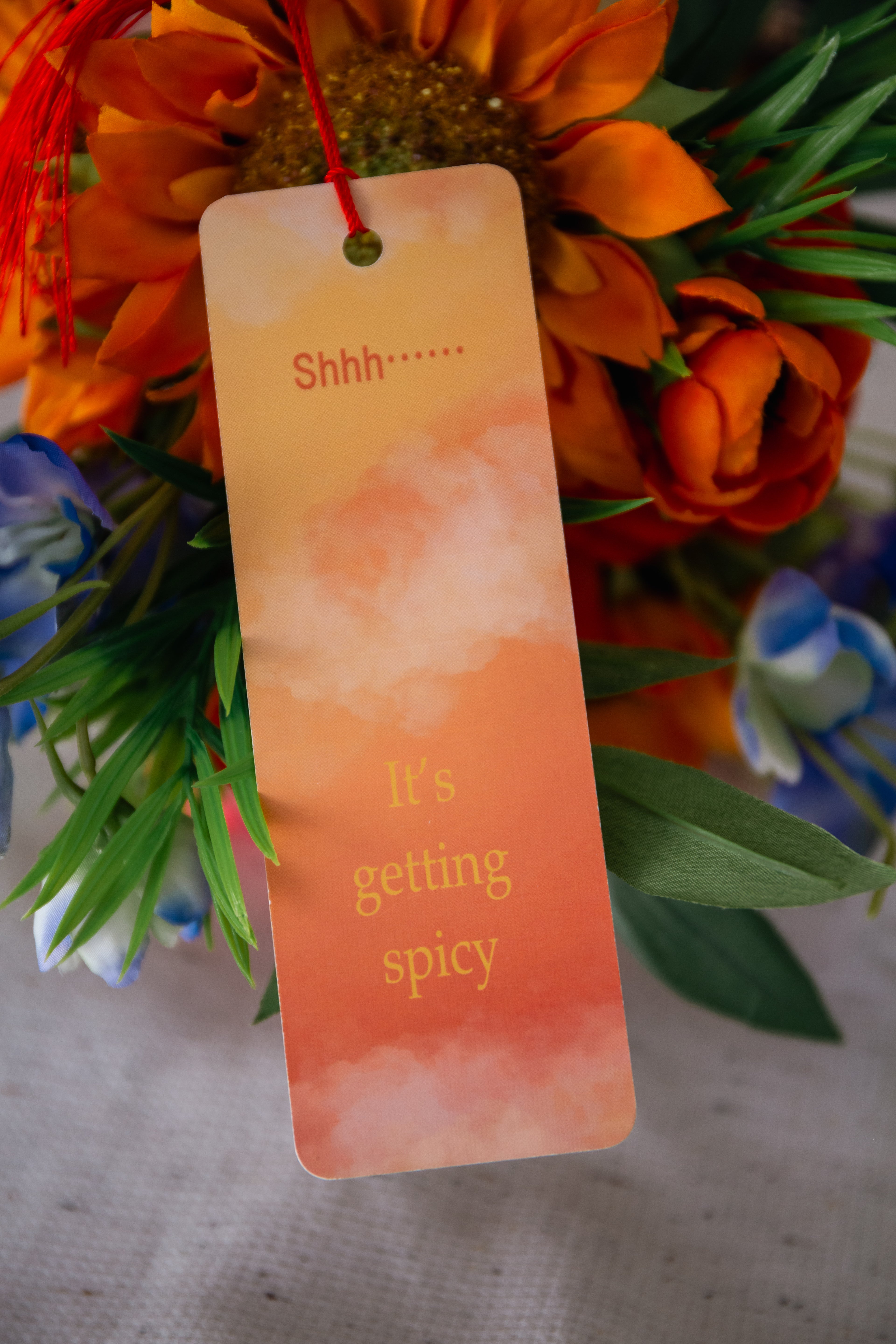It's Getting Spicy Bookmark - Spicy Romance Book Lover Gift with Tassel