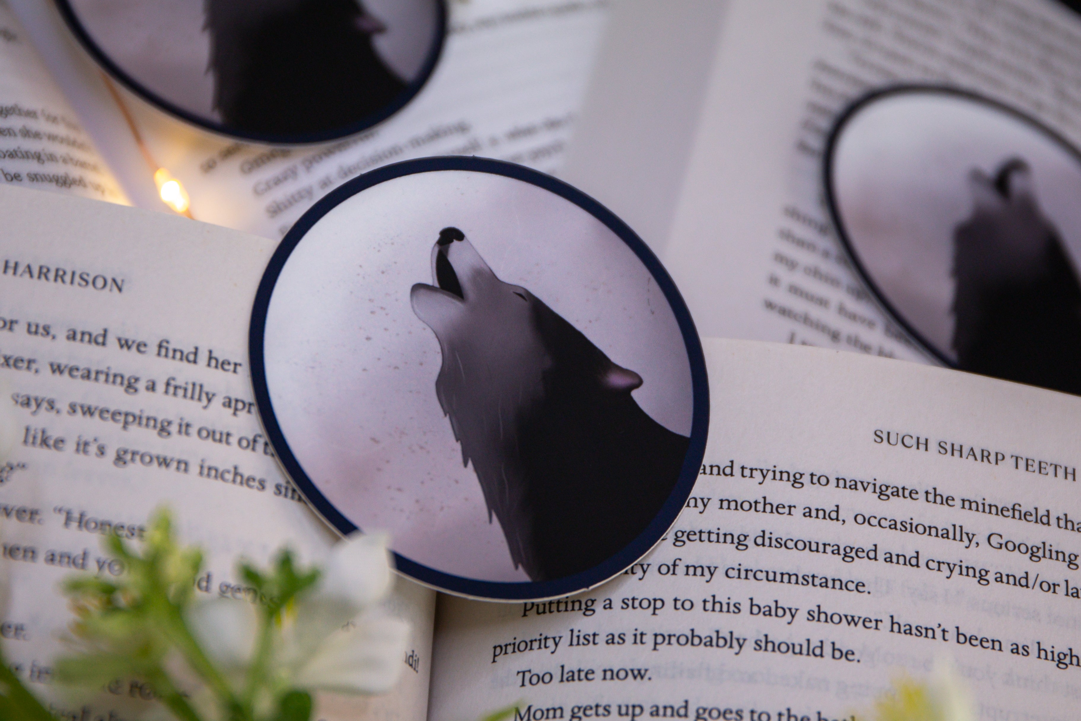 Moon Howling wolf Sticker