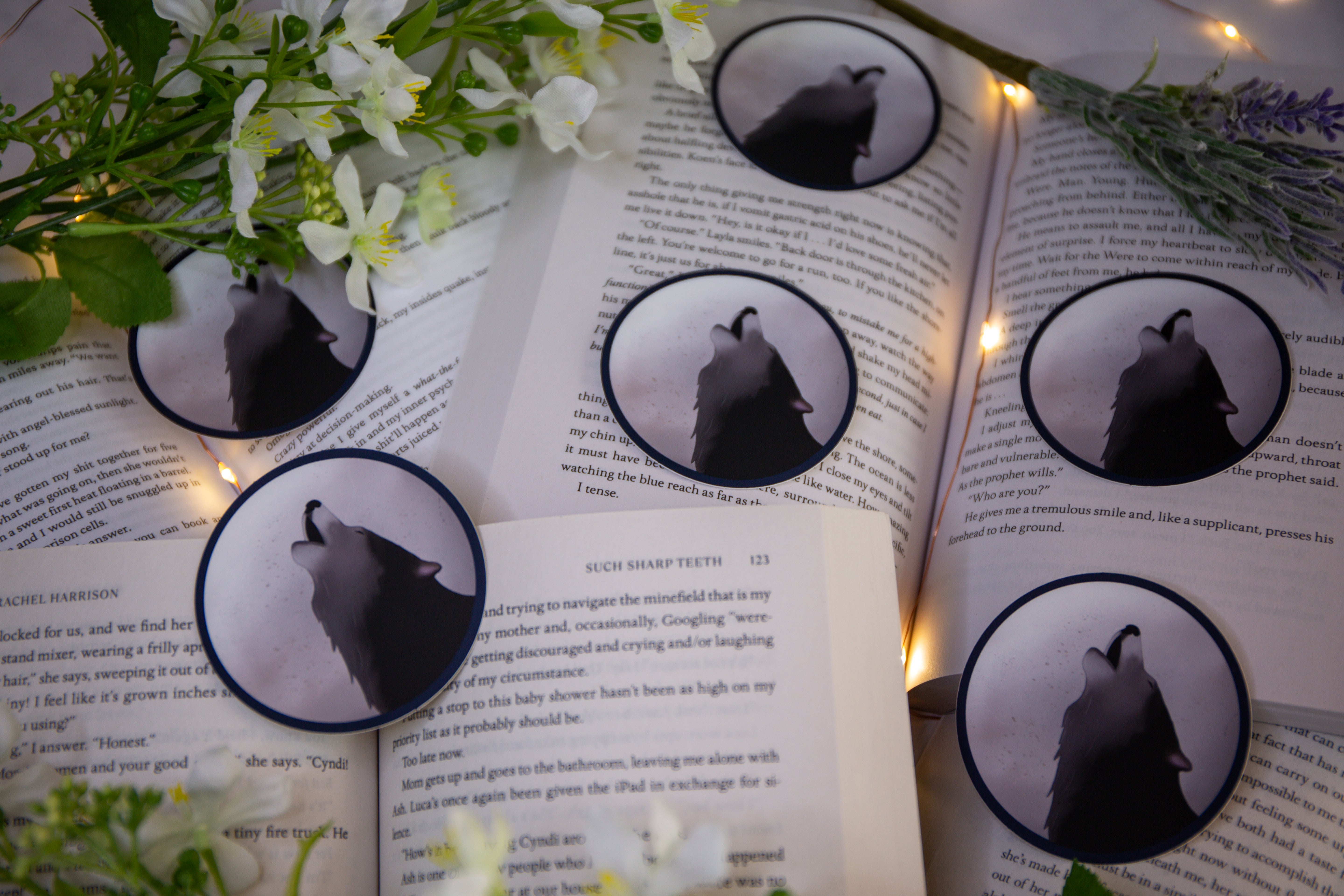 Moon Howling wolf Sticker