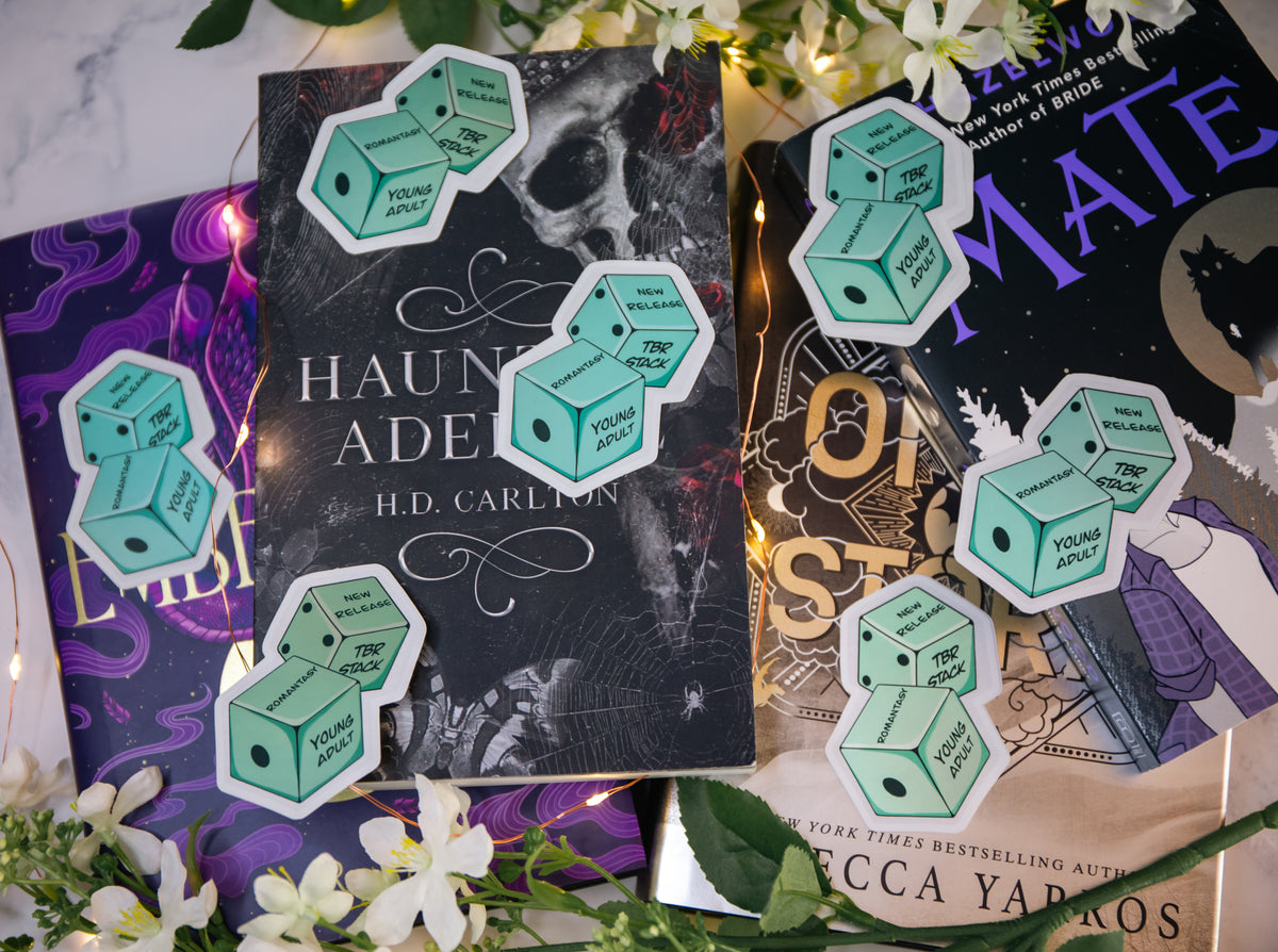 TBR Bookish Dice Holographic Sticker