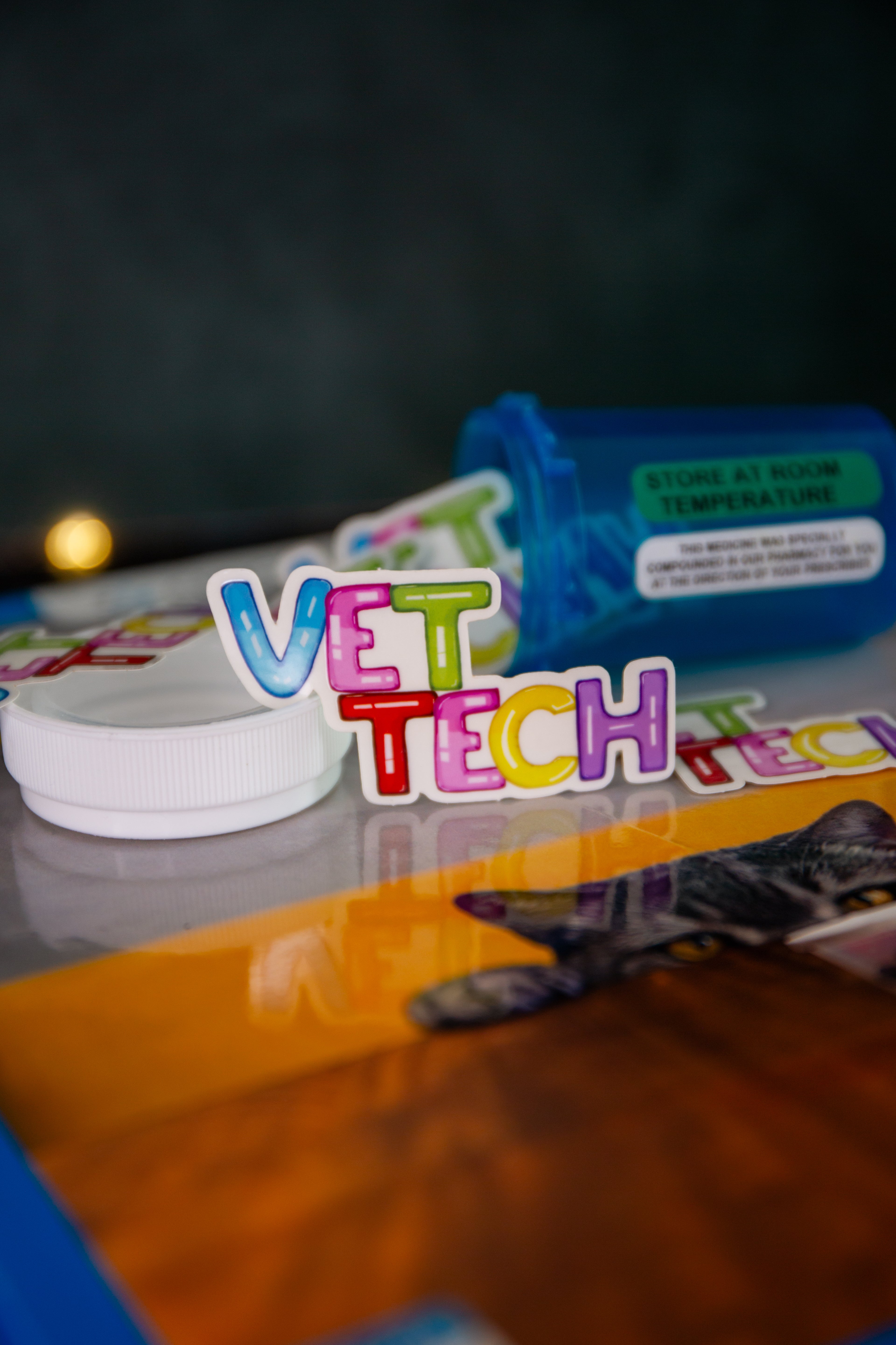 Vet Tech Transparent Candy Letter Sticker