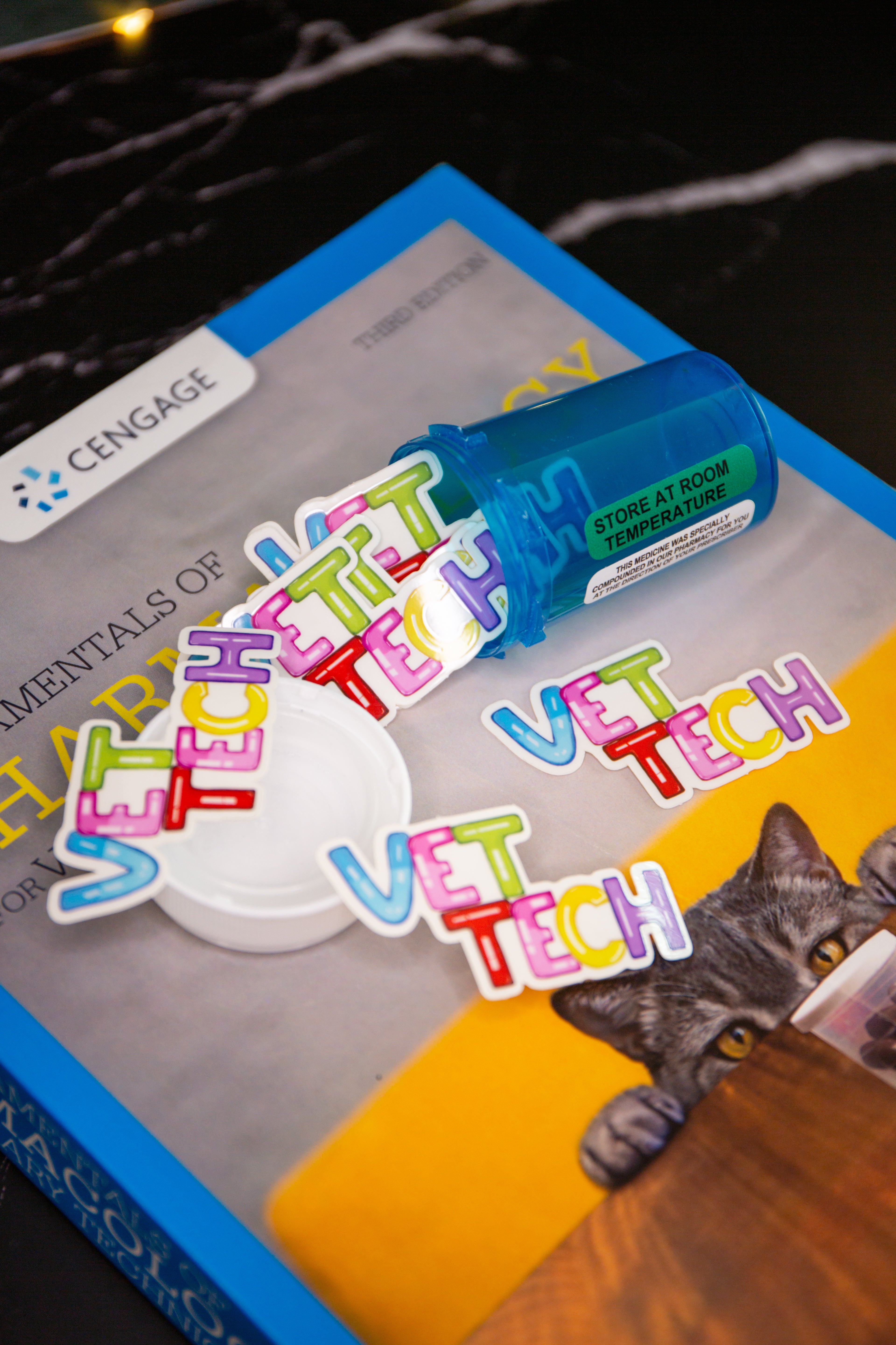 Vet Tech Transparent Candy Letter Sticker