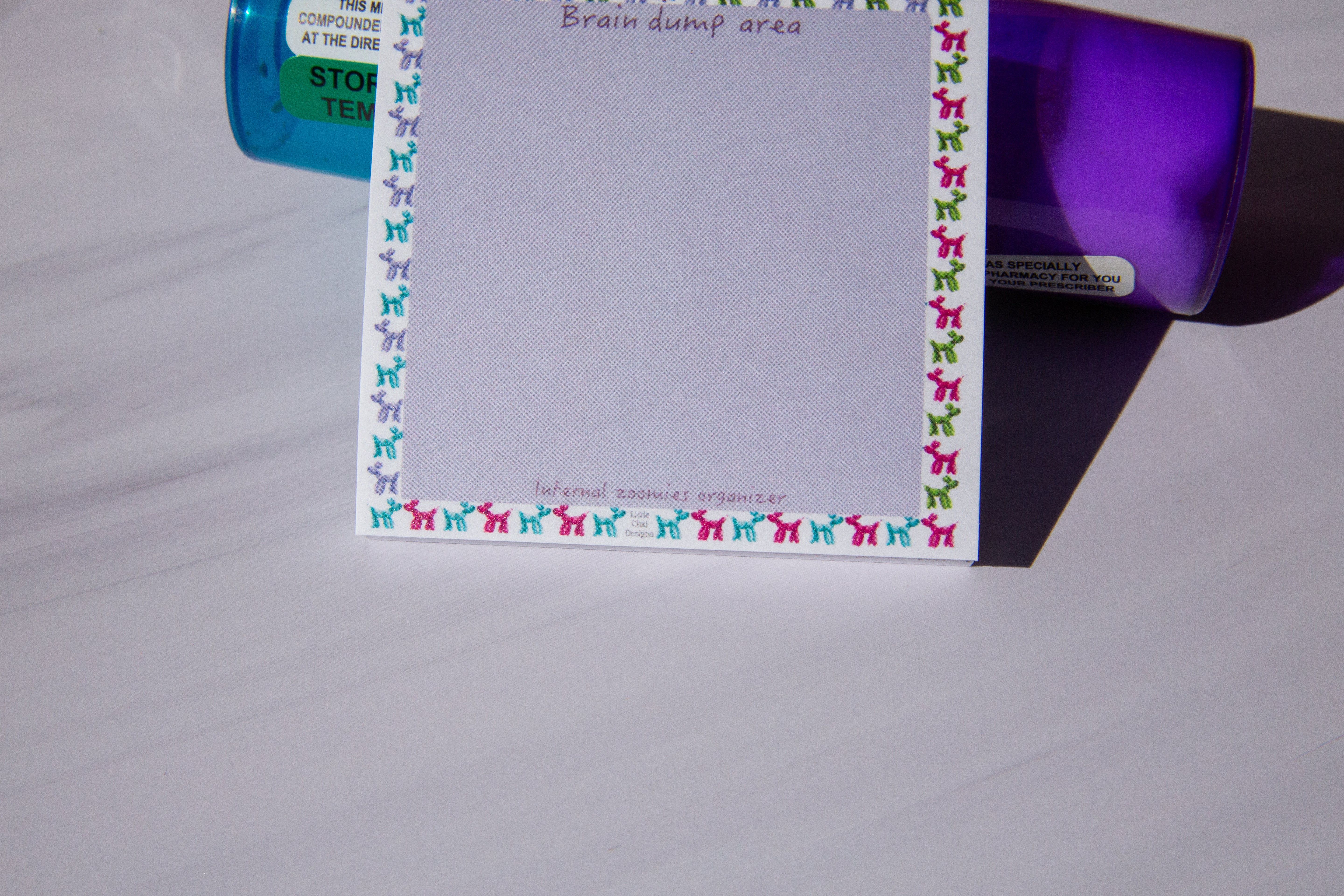 Vet Med Dog Balloons Sticky Notes