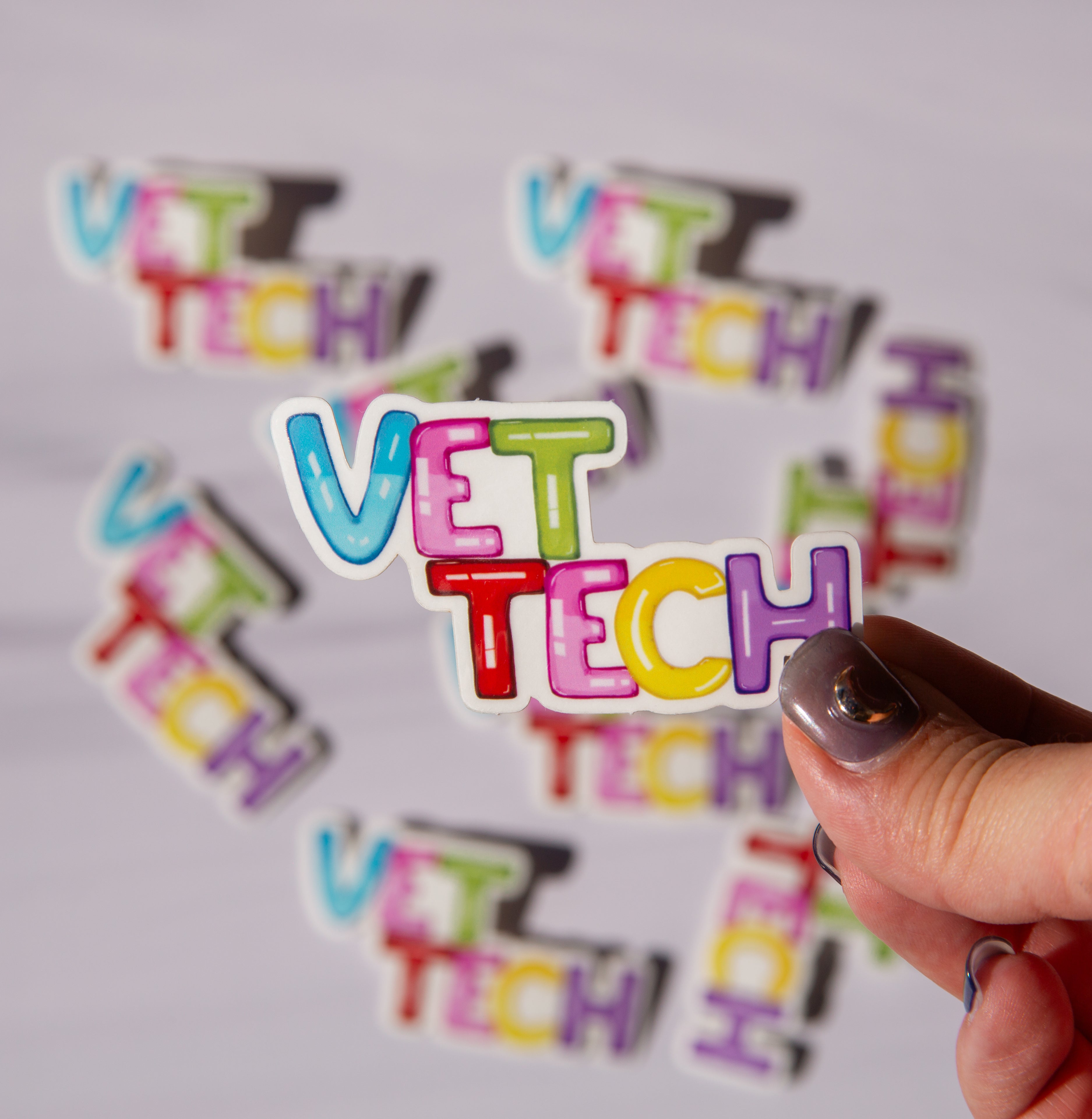 Vet Tech Transparent Candy Letter Sticker