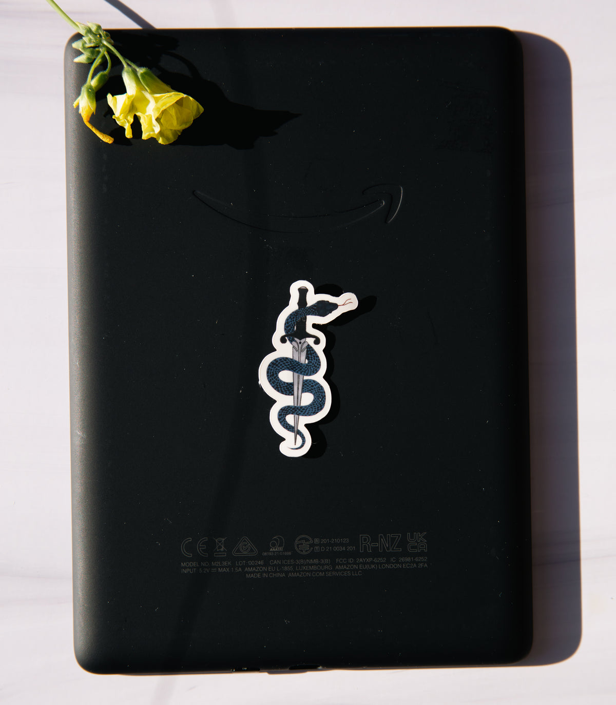 Dagger and Snake Vinyl Sticker - Dark Fantasy Bookish Gift