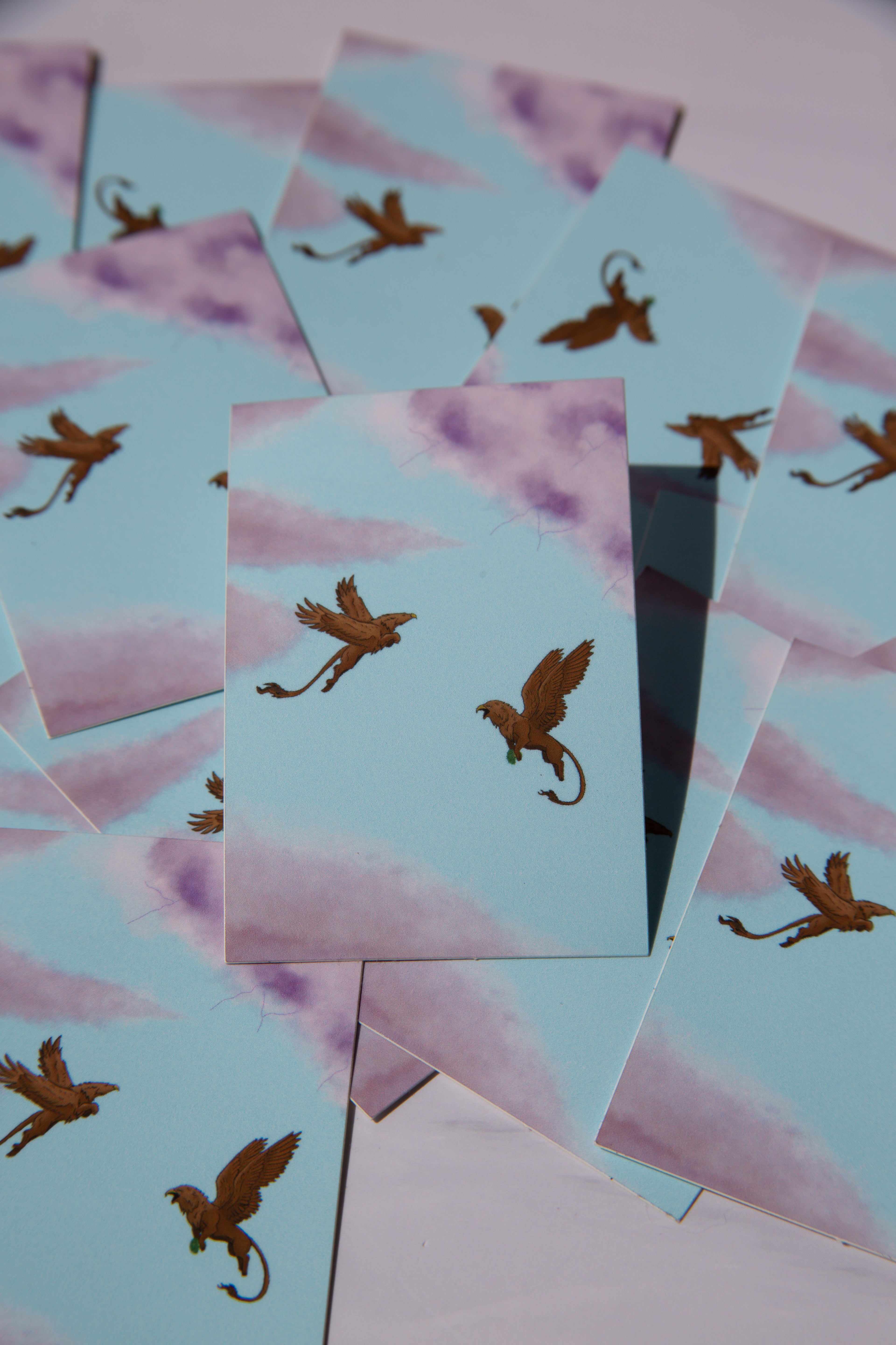 Flying Gryphon Vinyl Sticker - Fantasy