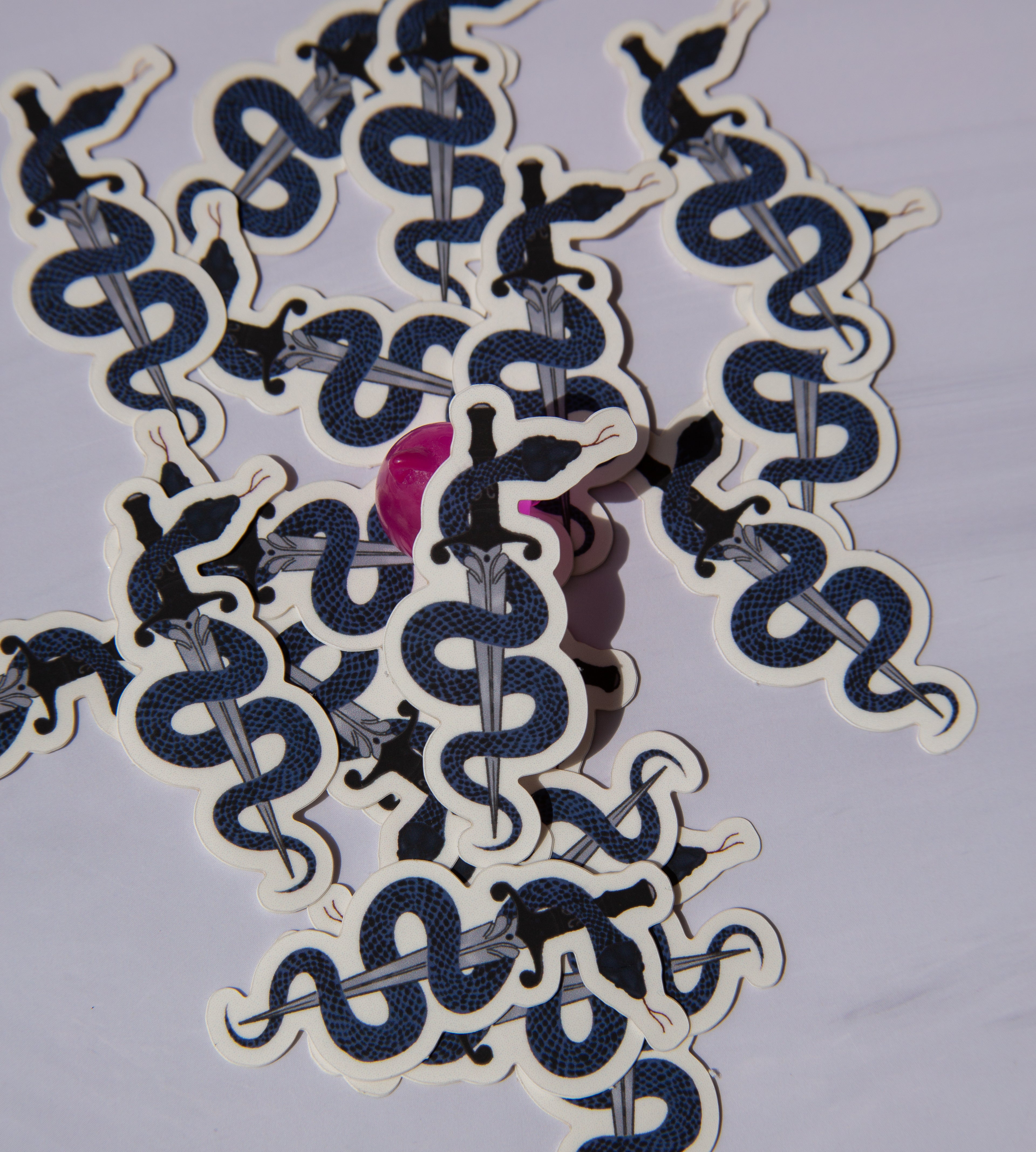 Dagger and Snake Vinyl Sticker - Dark Fantasy Bookish Gift