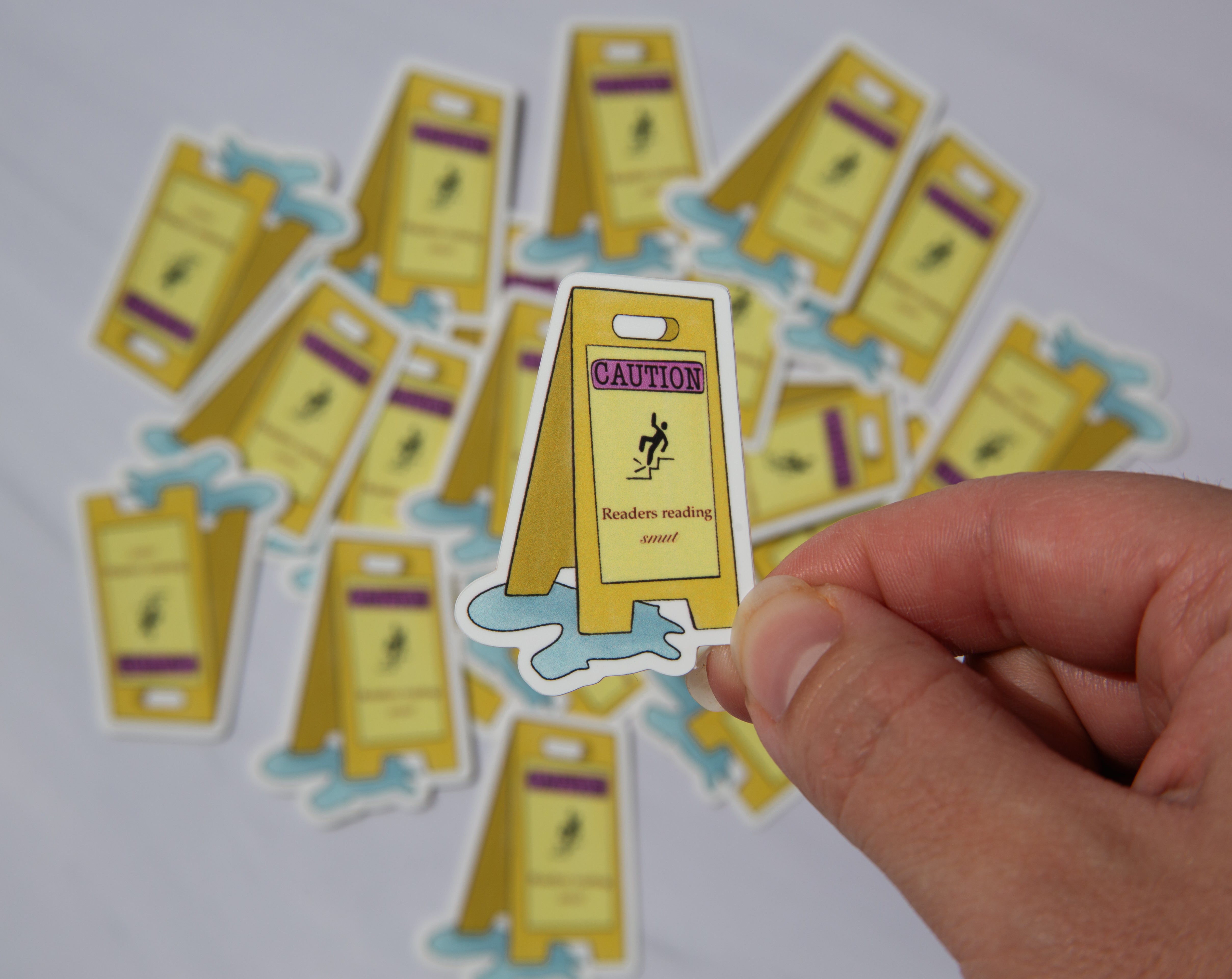 Caution Wet Floor Vinyl Sticker - Spicy Romance