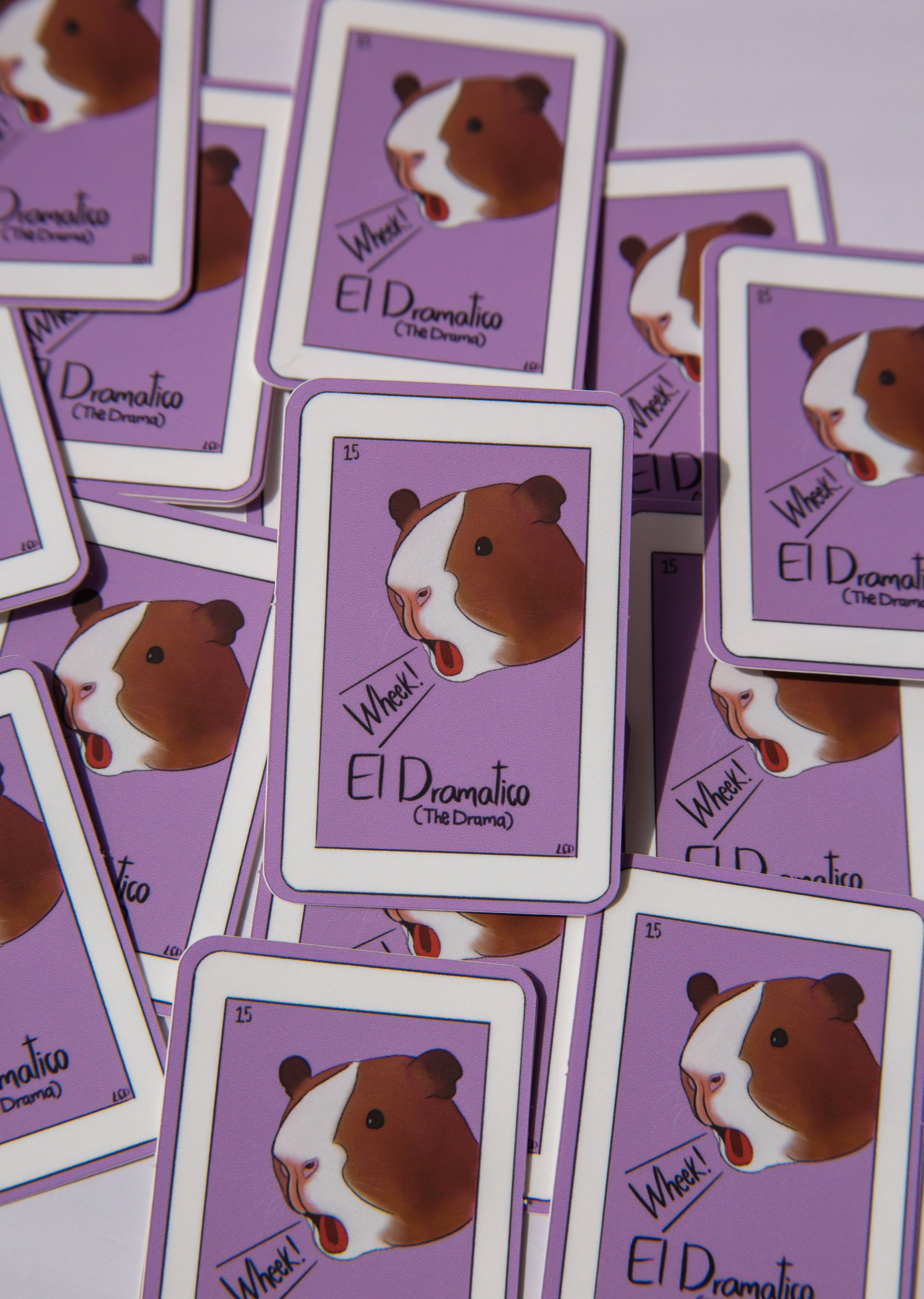 "El Dramático" Guinea Pig loteria sticker