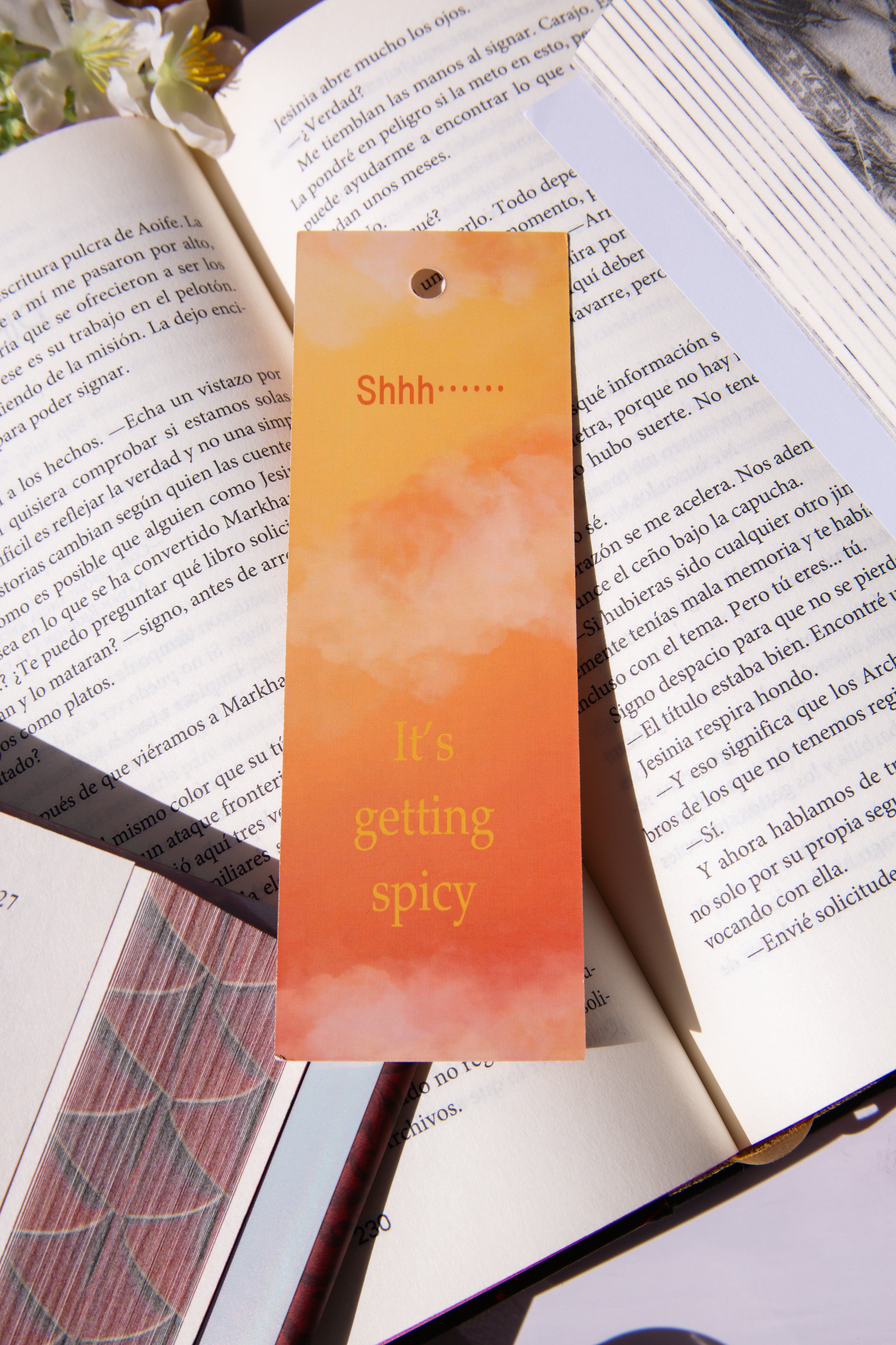 It's Getting Spicy Bookmark - Spicy Romance Book Lover Gift with Tassel