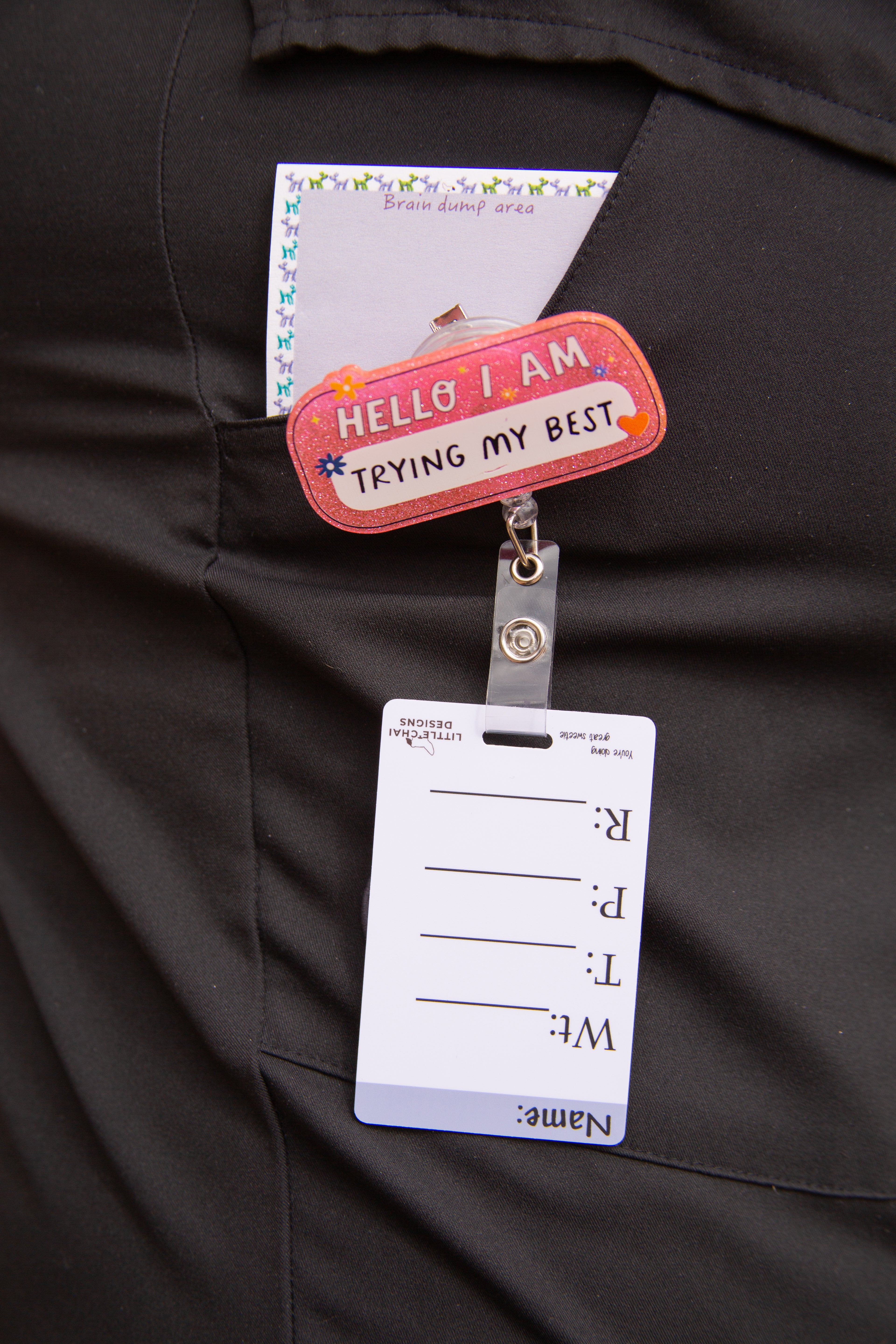 Vitals Badge Buddy Vet Med Dry-erasable whiteboard