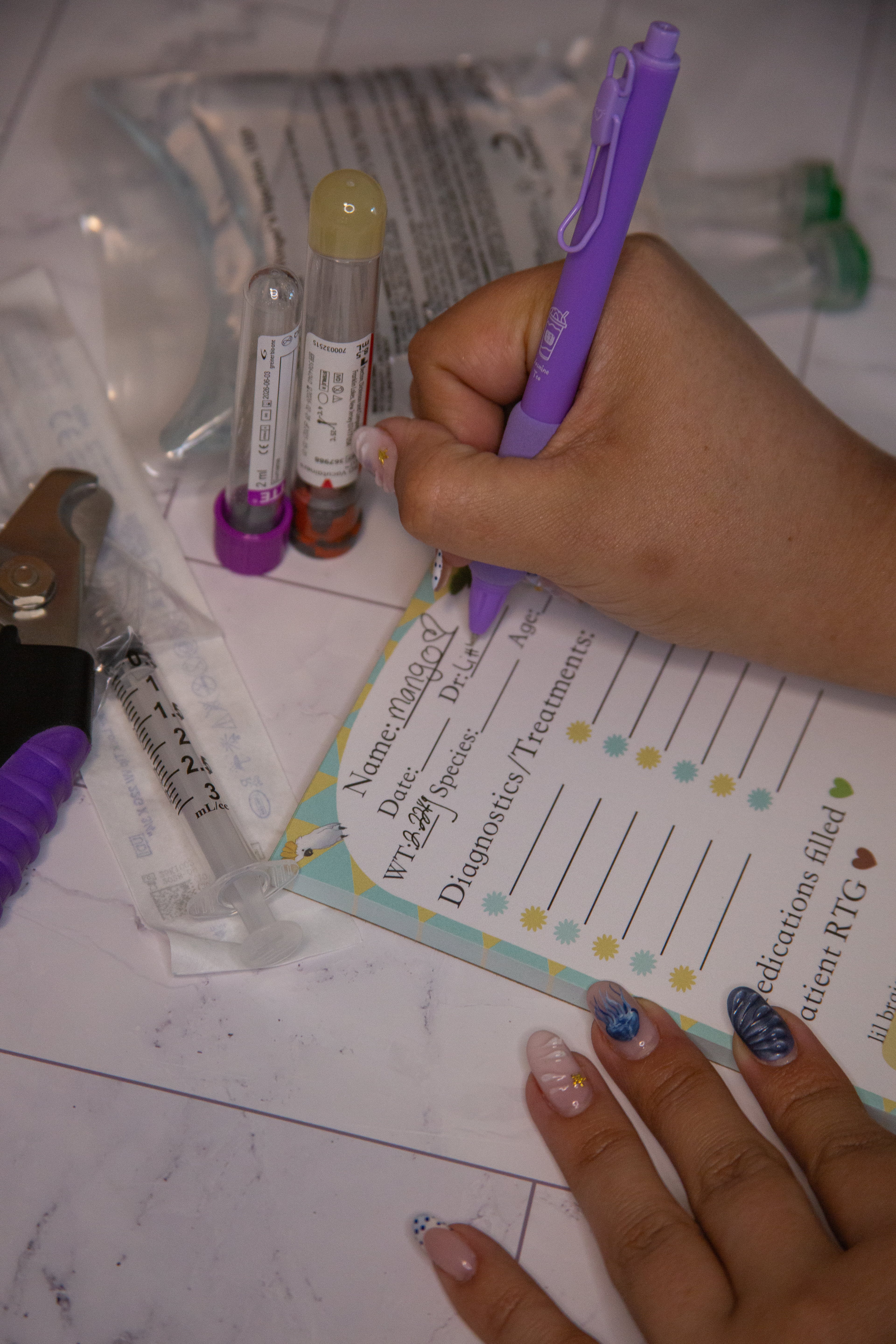 Treatment Notepad for Vet Techs
