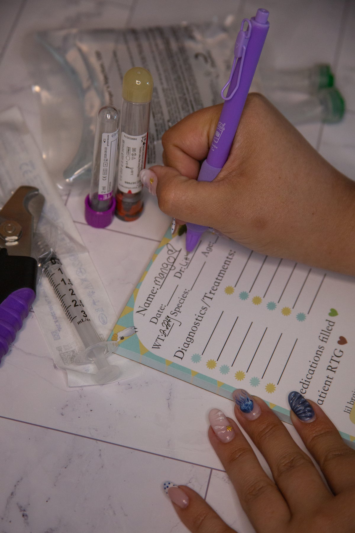 Treatment Notepad for Vet Techs