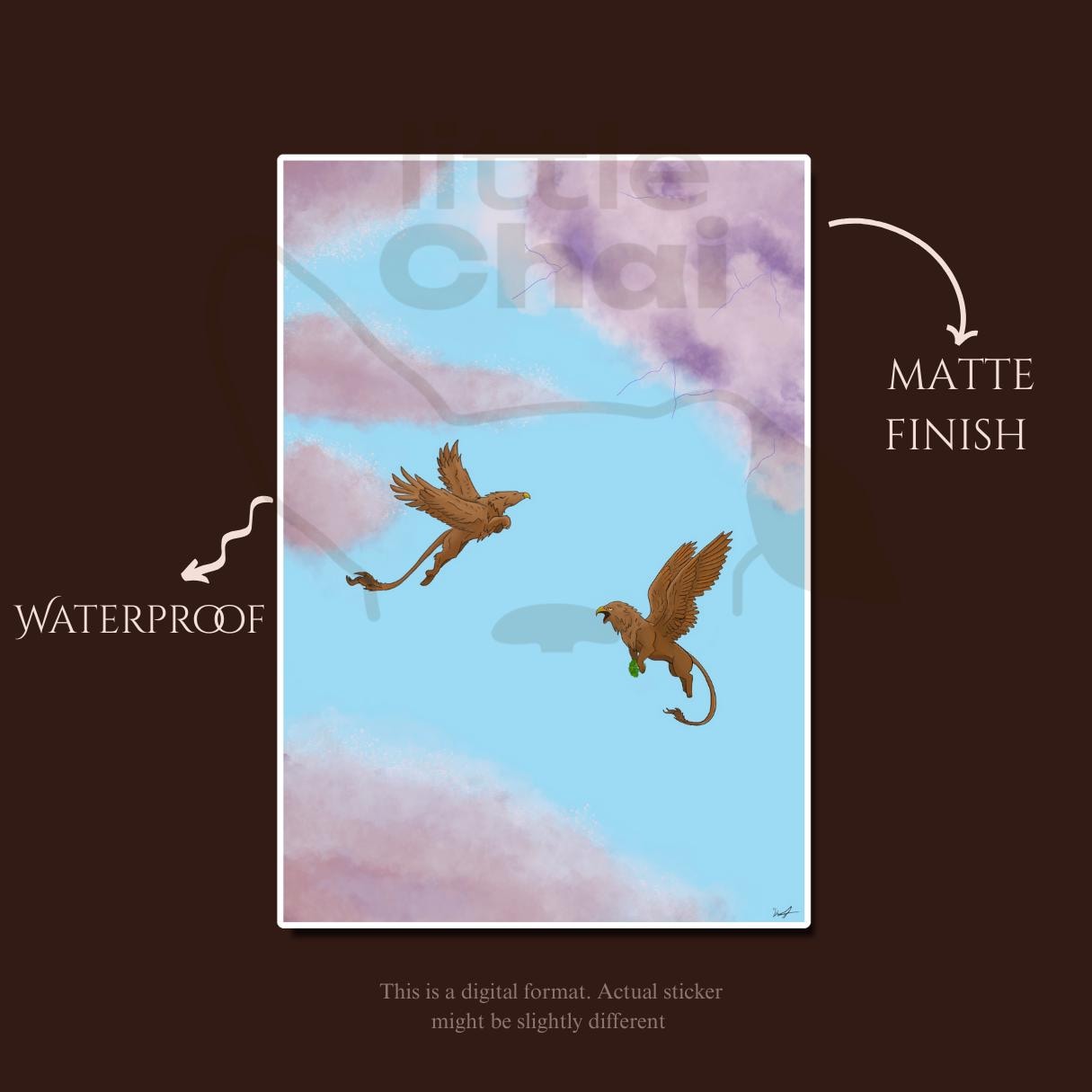 Gryphons flying sticker vinyl sticker