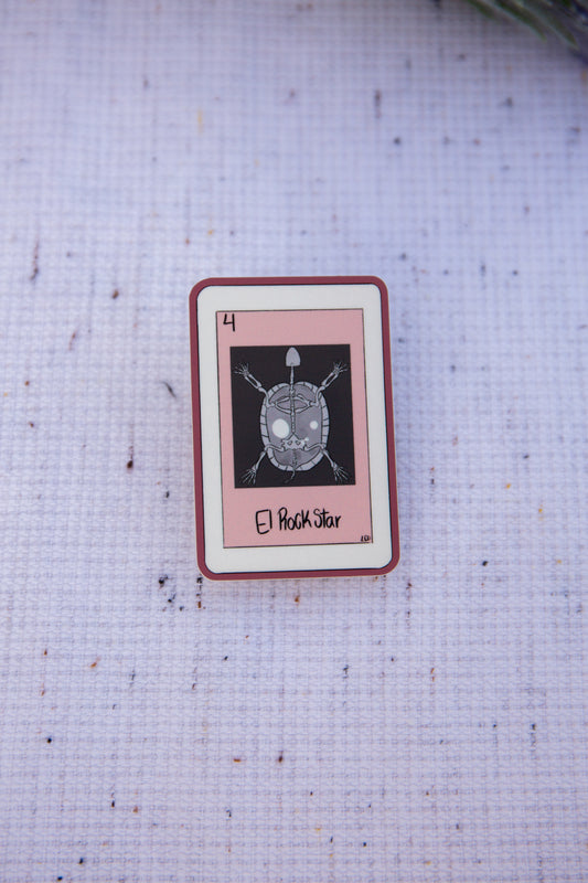 "El Rockstar" turtle sticker