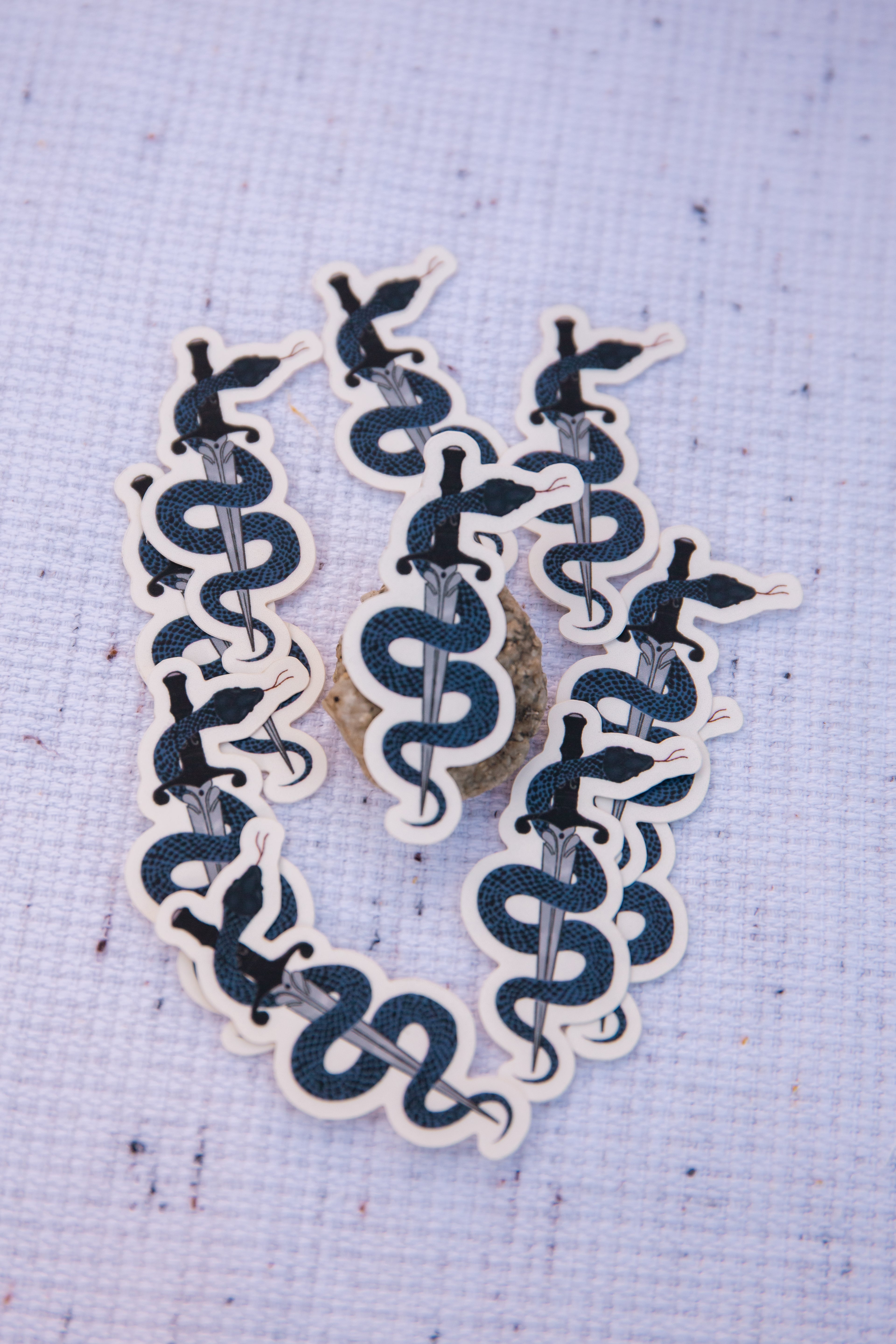 Dagger and Snake Vinyl Sticker - Dark Fantasy Bookish Gift