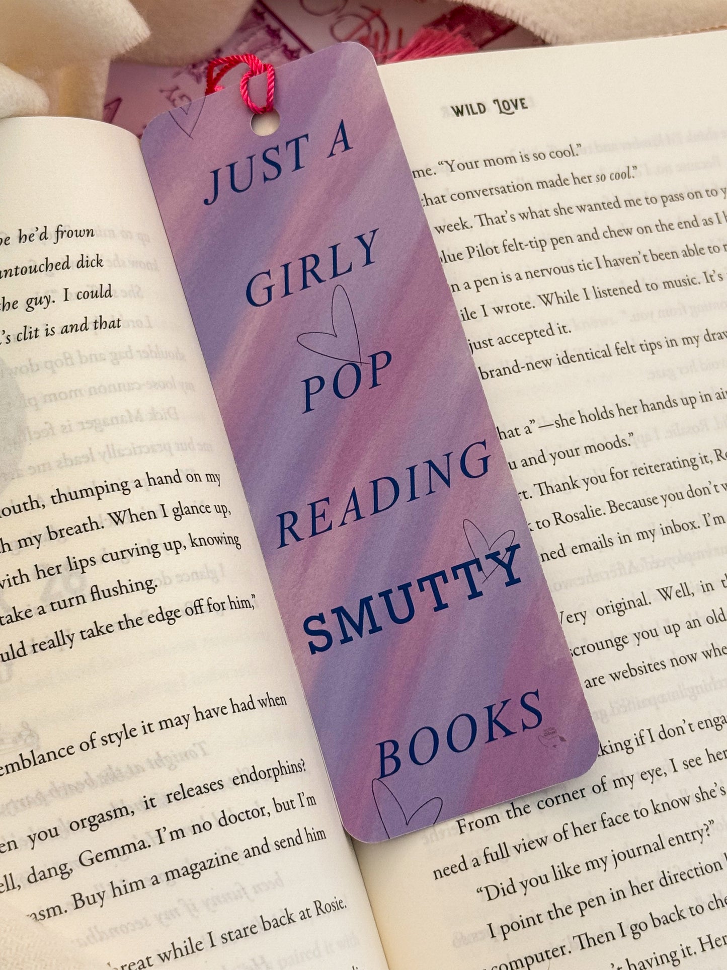 "Girly Pop Reading Smutty Books" Bookmark