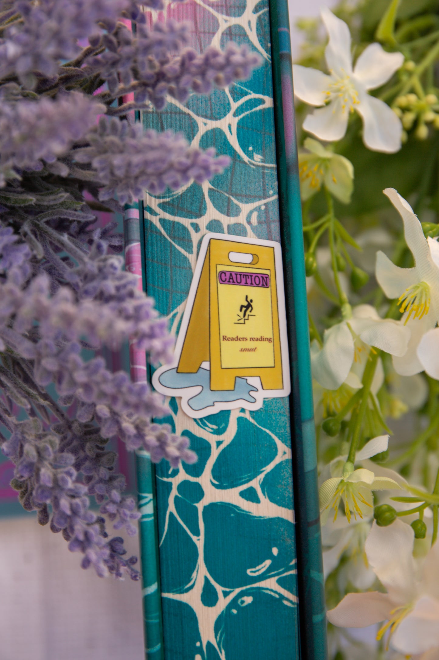 "Caution wet floor" sign sticker