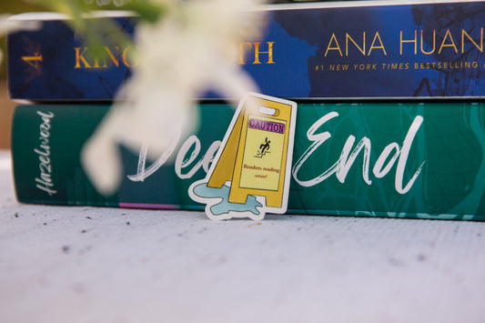 "Caution wet floor" sign sticker