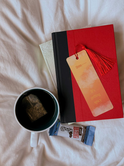 It's Getting Spicy Bookmark - Spicy Romance Book Lover Gift with Tassel