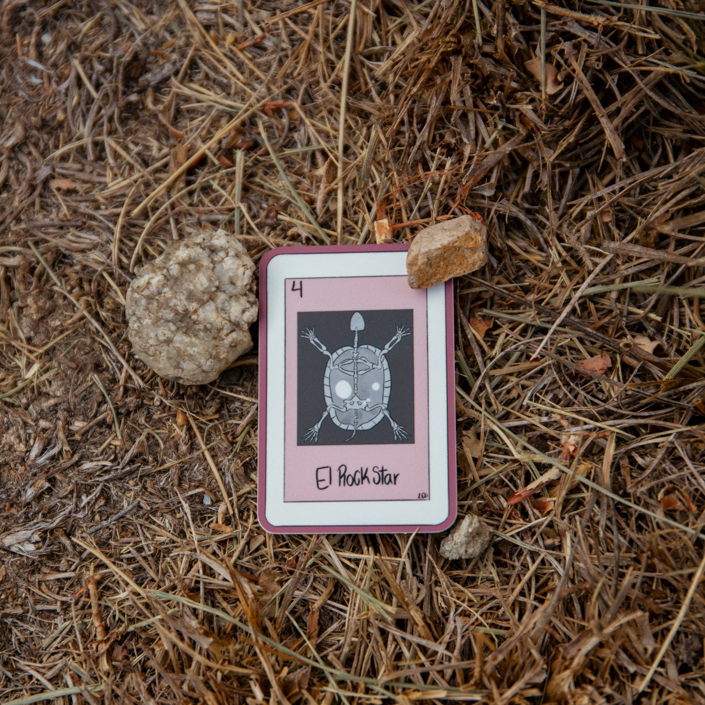 "El Rockstar" turtle sticker