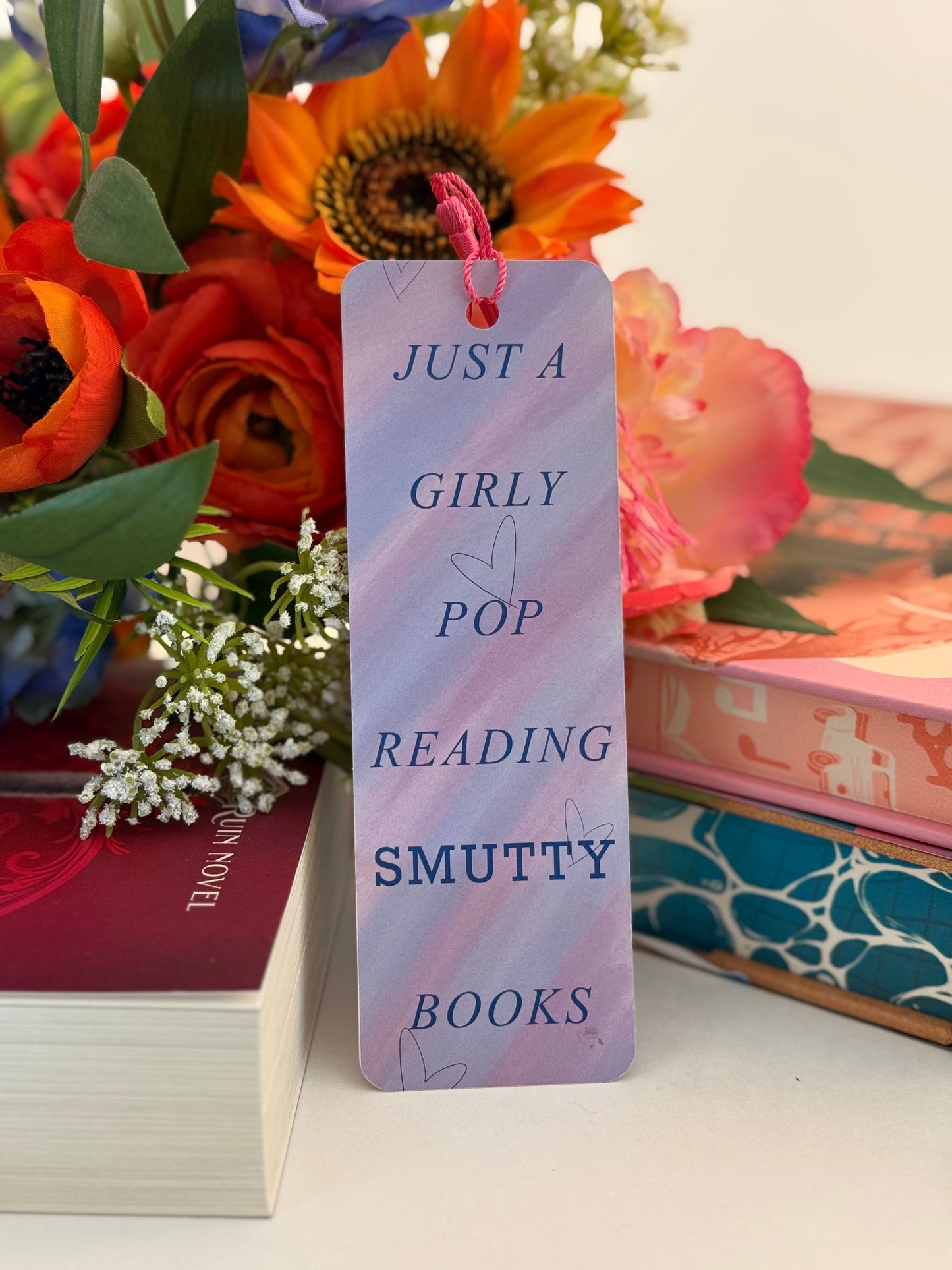 "Girly Pop Reading Smutty Books" Bookmark