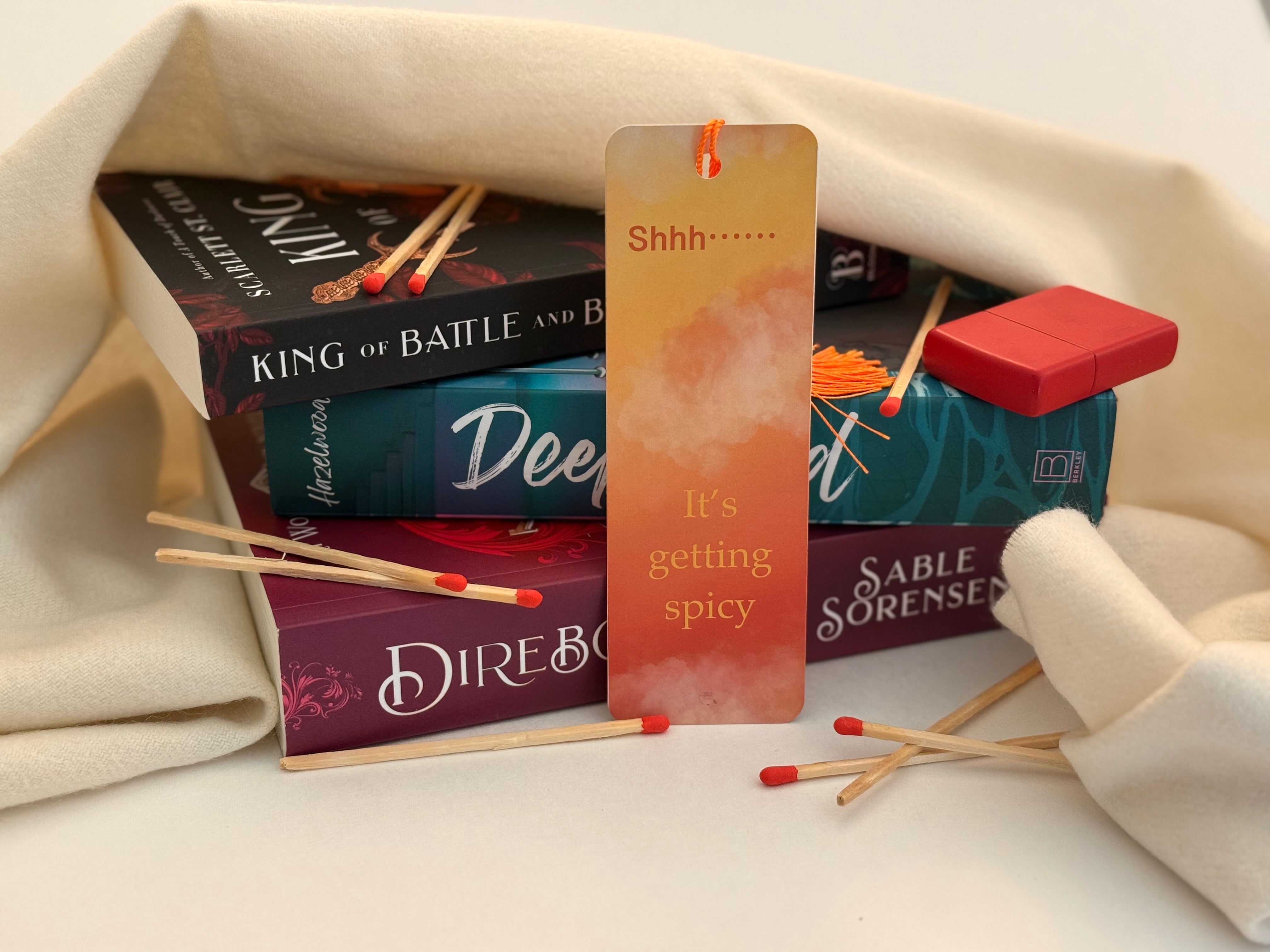 It's Getting Spicy Bookmark - Spicy Romance Book Lover Gift with Tassel