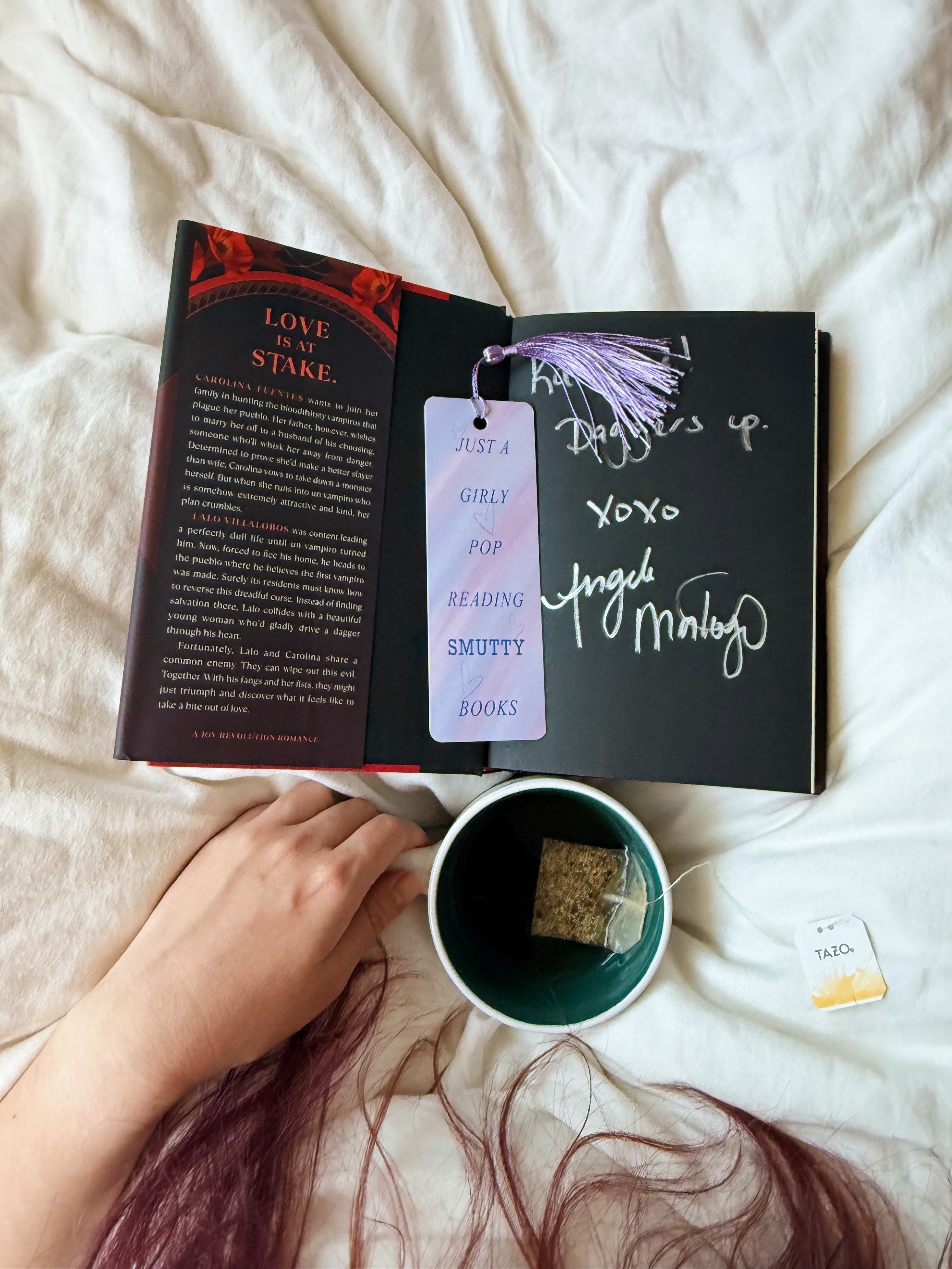 Girly Pop Reading Smutty Books Bookmark