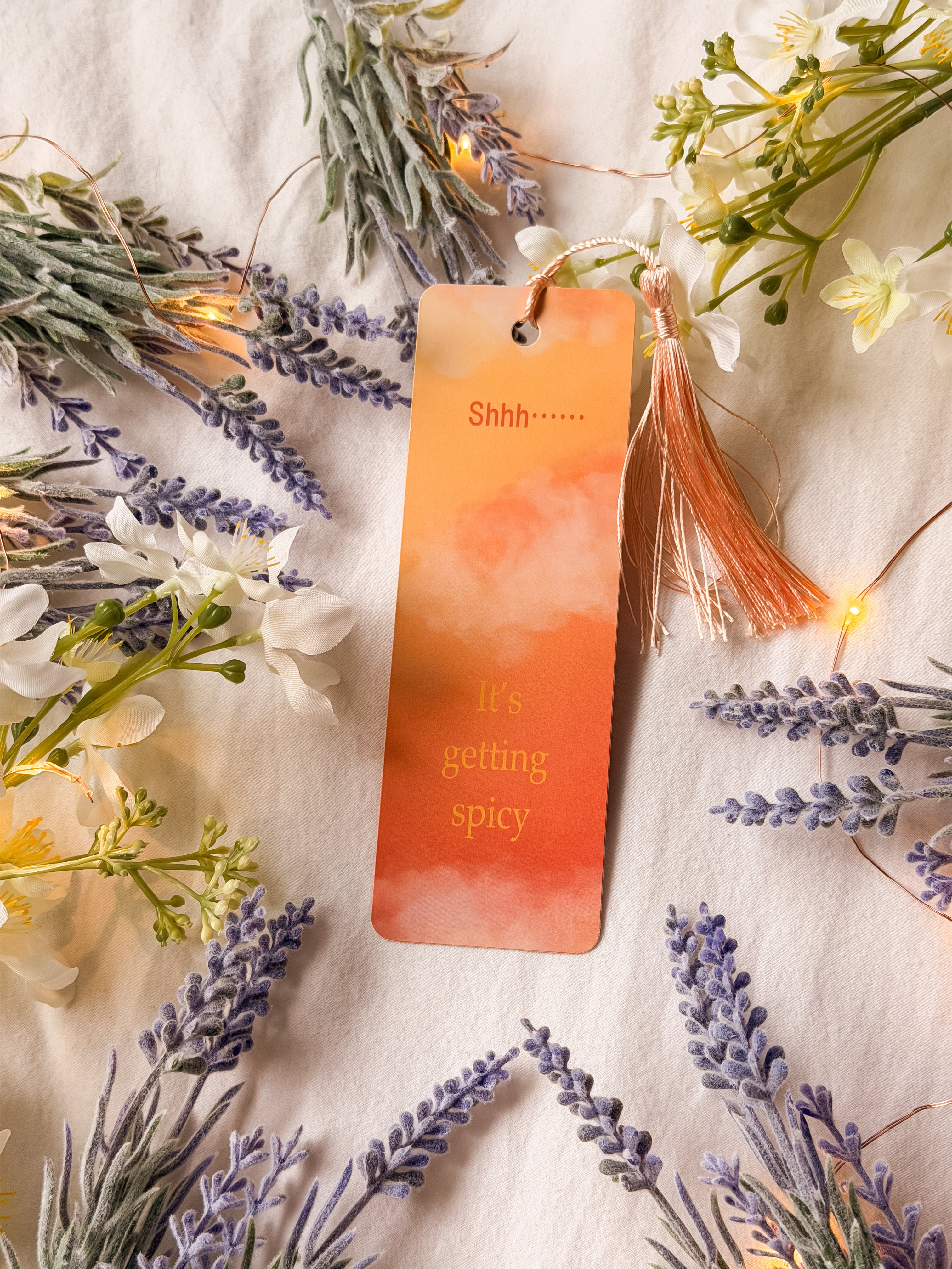 It's Getting Spicy Bookmark - Spicy Romance Book Lover Gift with Tassel