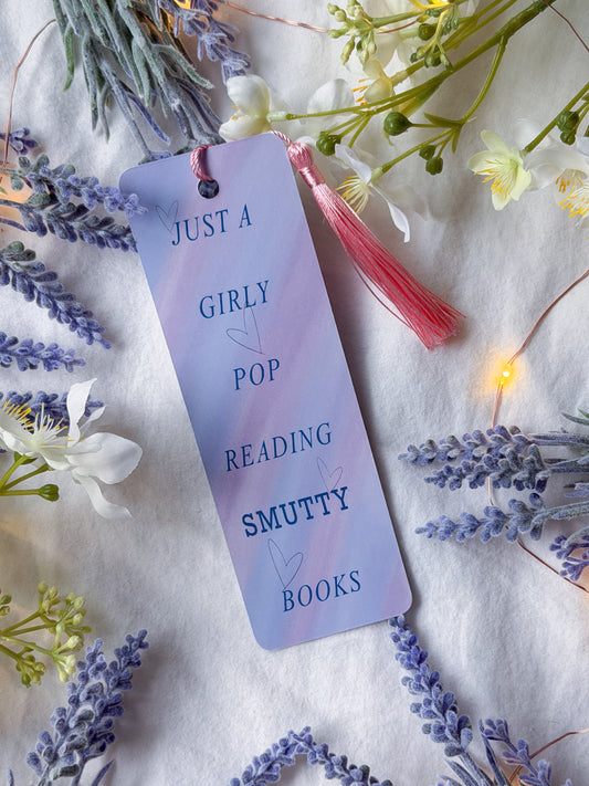 "Girly Pop Reading Smutty Books" Bookmark