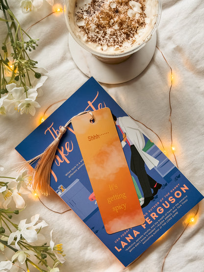 It's Getting Spicy Bookmark - Spicy Romance Book Lover Gift with Tassel