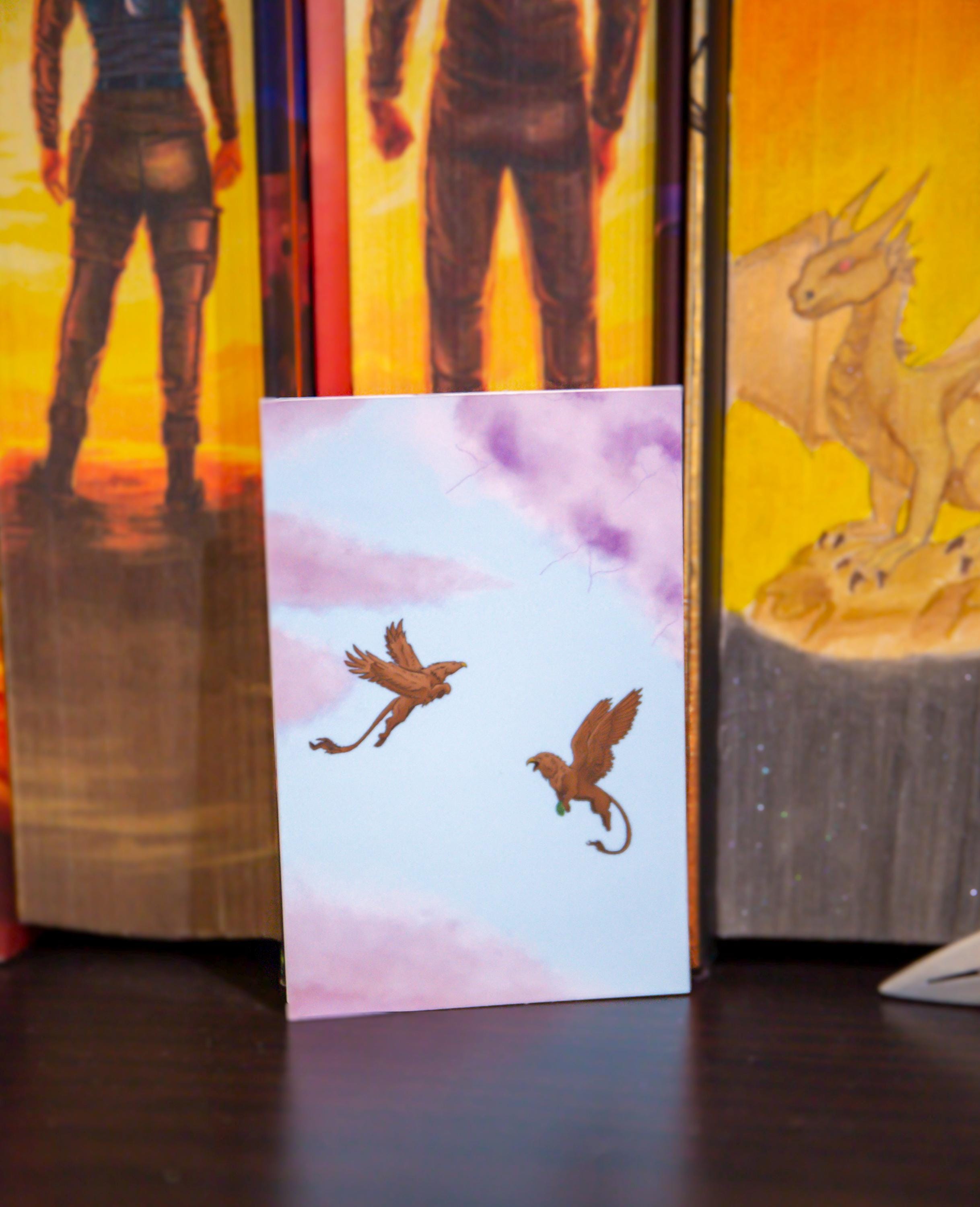 Flying Gryphon Vinyl Sticker - Fantasy